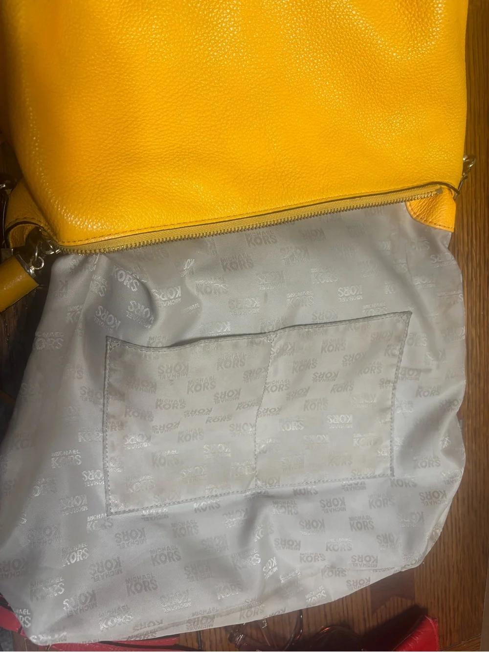 Michael Kors Bedford Yellow Pebbled Leather Hobo Tassel & Chain Strap in Mustard